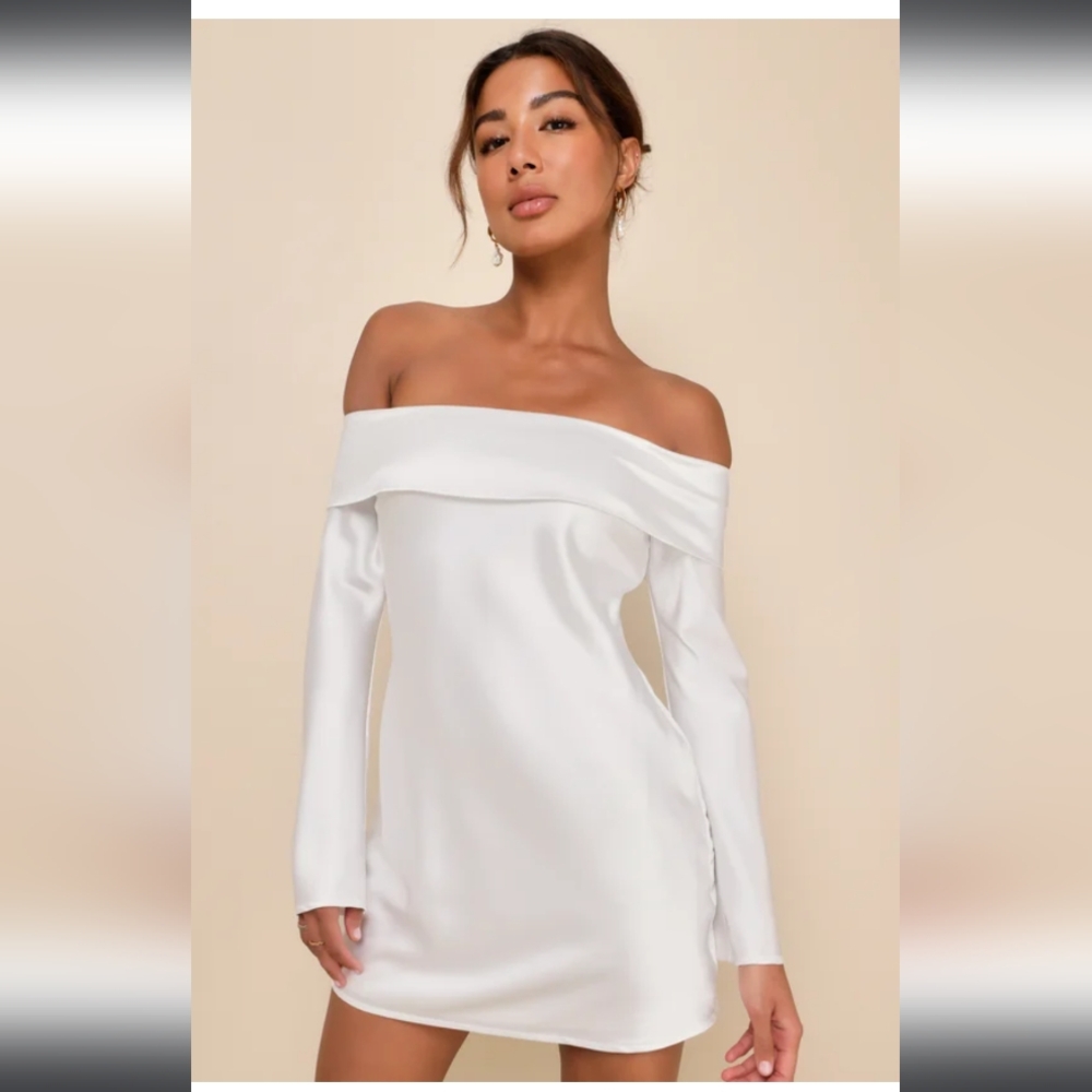 Elegant Off-Shoulder White Dress